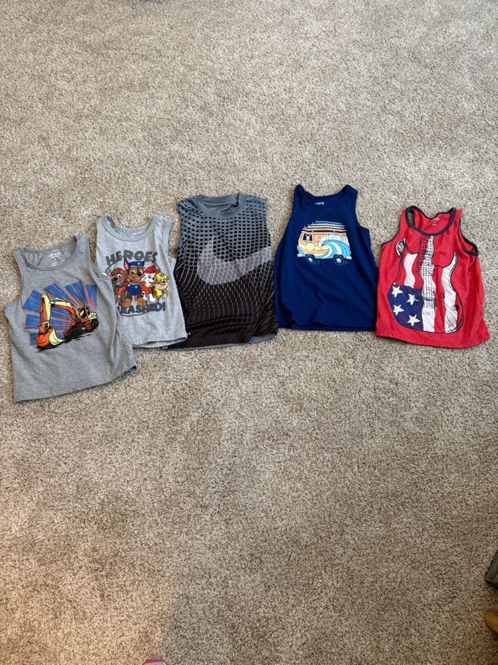 Boys' Bundle 5 Tank Tops size 5-6